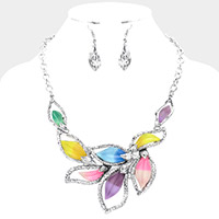 Leaf Link Statement Necklace