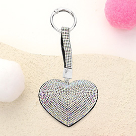 Bling Heart  Bag Charm / Keychain