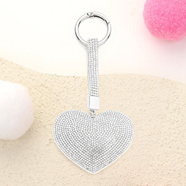 Bling Heart  Bag Charm / Keychain