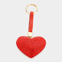 Bling Heart  Bag Charm / Keychain