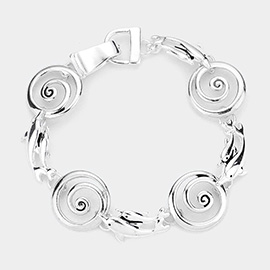 Dolphin Charm Link Magnetic Bracelet