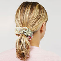 Aztec Patterned Scrunchie Hair Band