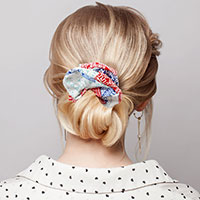 Aztec Patterned Scrunchie Hair Band