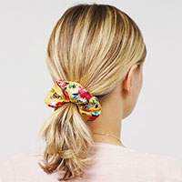 Flower Patterned Scrunchie Hair Band