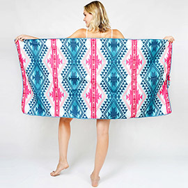 Aztec Printed Beach Towel and Tote Bag