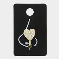 Stone Embellished Heart Nose Clip