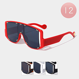 12PCS - Visor Style Wayfarer Sunglasses