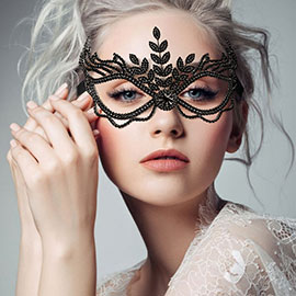 Rhinestone Pave Masquerade Mask