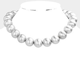 Metal Ball Collar Necklace