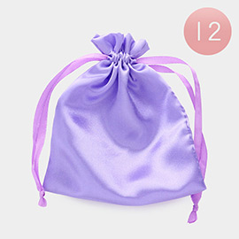 12PCS - 5 X 6.25 Ribboned Satin Organza Gift Bags