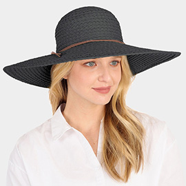 Solid Floppy Straw Sun Hat