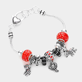 Elephant Charm Multi Bead Bracelet