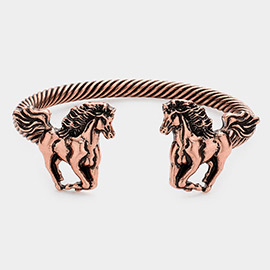 Running Horse Twisted Metal Cuff Bracelet