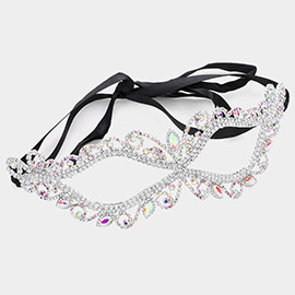 Marquise Stone Pointed Masquerade Mask