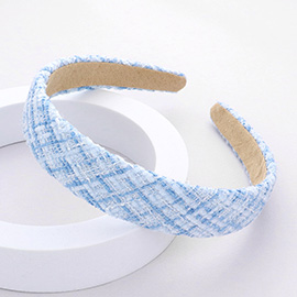 Check Patterned Tweed Headband