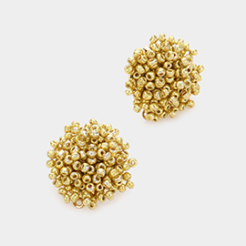 Seed Bead Cluster Stud Earrings