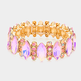 Marquise Stone Accented Stretch Evening Bracelet