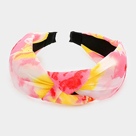 Tie Dye Knot Burnout Headband