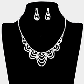 Draped Rhinestone Necklace