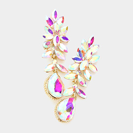 Crystal Rhinestone Marquise Evening Earrings