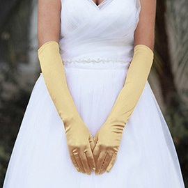 Dressy Satin Wedding Gloves