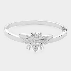 Metal Honey Bee Hinged Bracelet