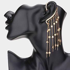 Star Pointed Fringe Ear Cuff Earrings