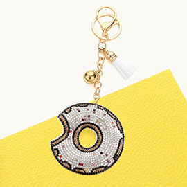 Bling Donut Tassel Keychain