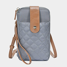 Stitch Wallet on Chain Wristlet Phone Clutch / Crossbody Bag