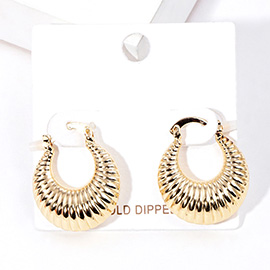 Gold Dipped Metal Pin Catch Earrings