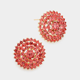 Bloom Crystal Rhinestone Stud Earrings