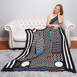 Geometric Patterned Throw Blanket