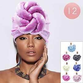 12PCS - Shiny Turban Hats