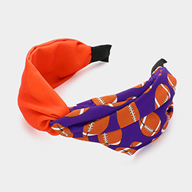 Game Day Football Patterned Twisted Headband