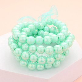 5PCS - Hologram Beaded Stretch Bracelets