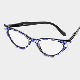 Crystal Cat Eyes Reading Glasses