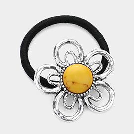 Flower Natural Stone Stretch Hair Band