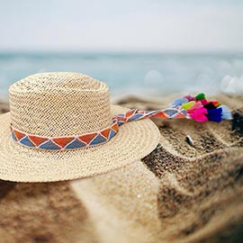 Geometry Patterned Crochet Tassel Tip Hat Band