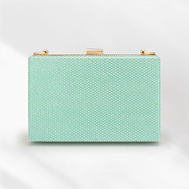 Shimmery Rectangle Evening Clutch / Crossbody Bag