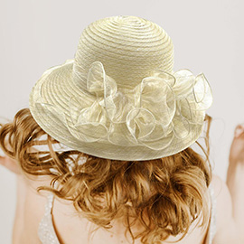 Flower Organza Dressy Hat