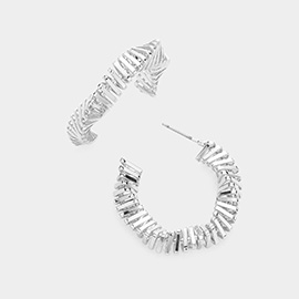 Twisted Metal Hoop Earrings