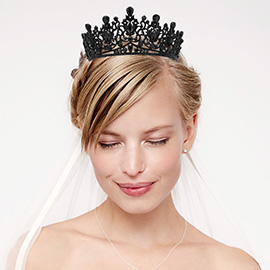 Teardrop Marquise Stone Accented Crown Tiara