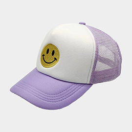 Smile Accented Mesh Back Baseball Cap