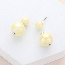 Hologram Ball Stud Double Sided Peekaboo Earrings