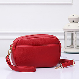 Pebbled Faux Leather Crossbody Bag