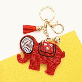 Bling Elephant Tassel Keychain