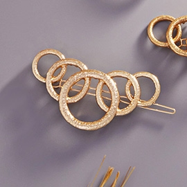 Open Metal Circle Link Hair Clip