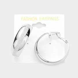 1.25 Inch Metal Hoop Earrings