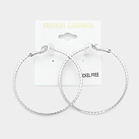 2 Inch Metal Hoop Earrings