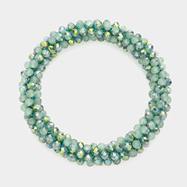 Faceted Beaded Stretch Bracelet